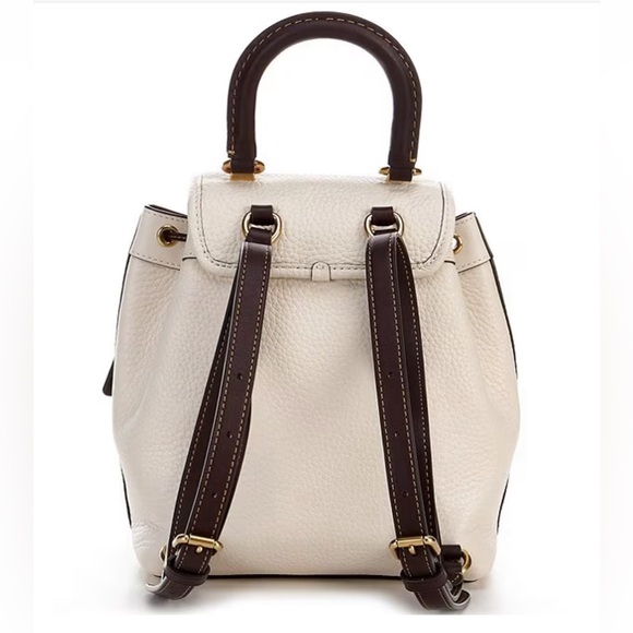 COACH Bag Riya 21 Backpack Chalk White Leather AUTHENTIC NWT-Broken Snap Closure - Picture 10 of 15